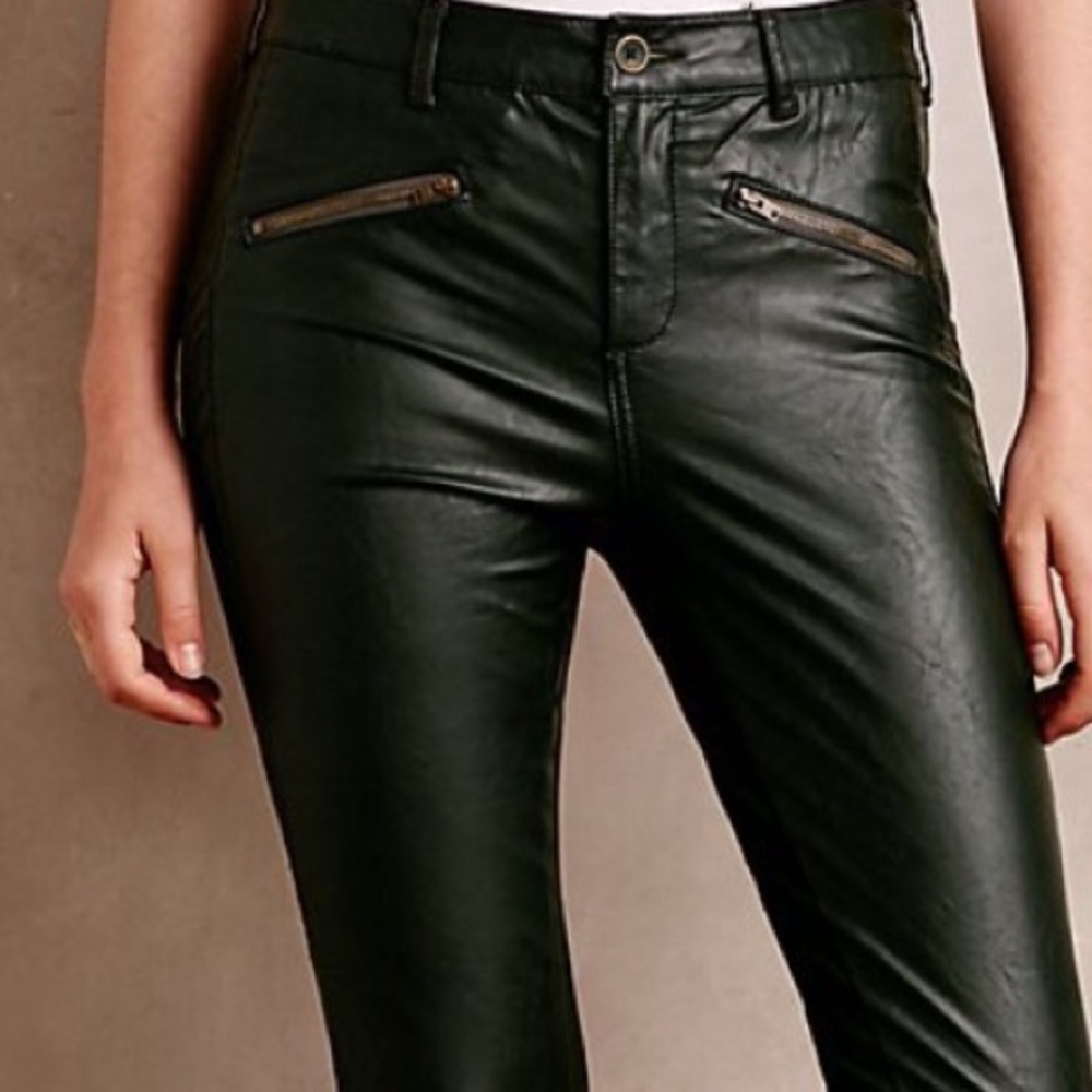 Anthropologie Pilcro Vegan Faux Leather Moto Pants